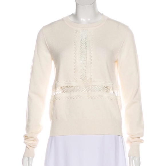 Chloe Cream Lace Detail Sweater